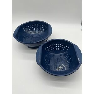 faberware trapdoor blue‎ colander set